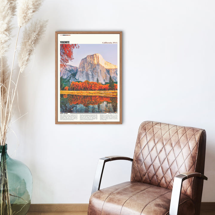 Enhance your decor with a Yosemite National Park Poster showcasing majestic mountains, a standout among our US National Parks Poster collection, making it a must-have for fans of Mountain Wall Art and vintage WPA National Park style