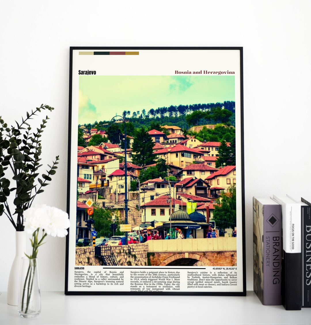 Sarajevo Photo Print Art - Captivating City Décor of Sarajevo, Bosnia Herzegovina. Great Housewarming Idea