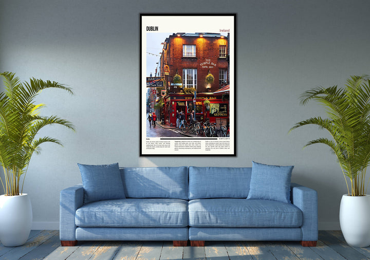 Vibrant Dublin wall art adds flair to any room Digital download option available for convenience