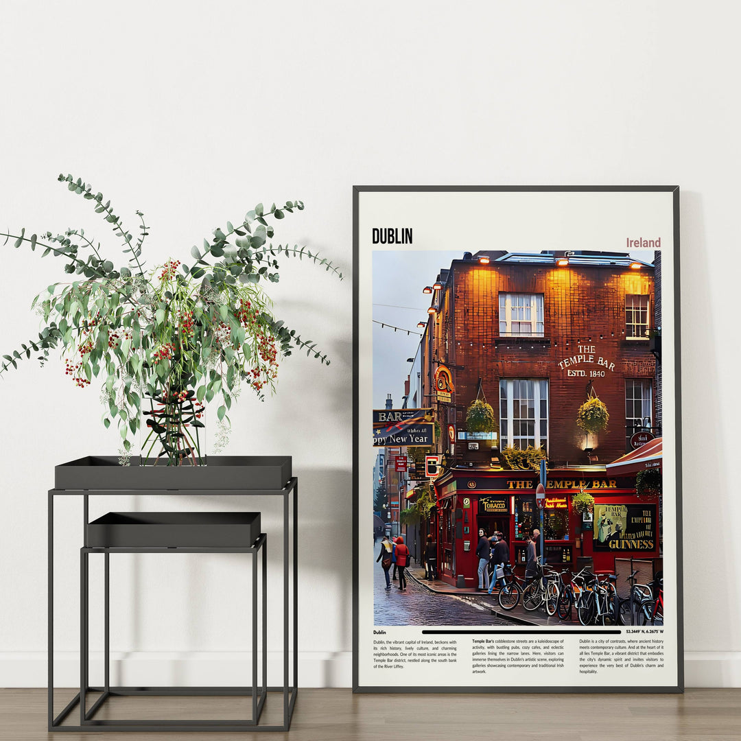 Dublin city poster captures the city&#39;s energy Perfect for home or office decoration