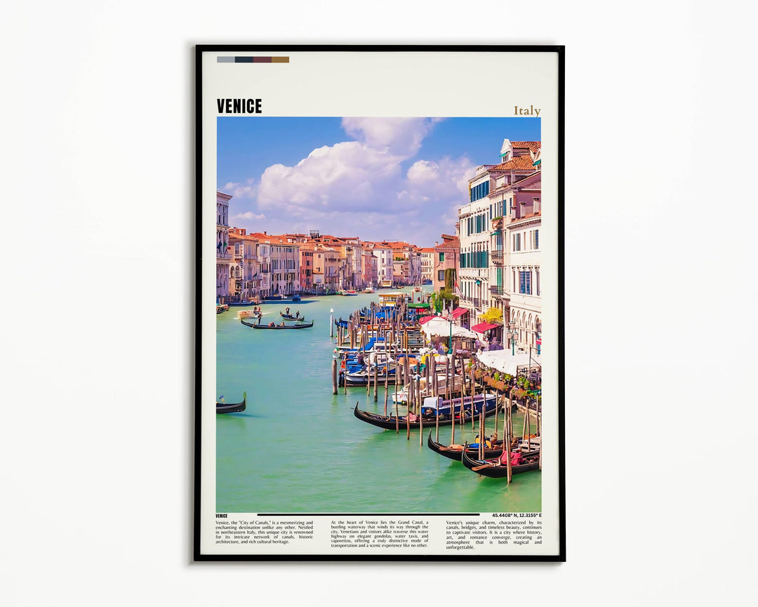 Charming Venice photography art print, a perfect housewarming gift. Capturing the allure of Venezia, Italy, this travel poster evokes the beauty of Italian landscapes and culture