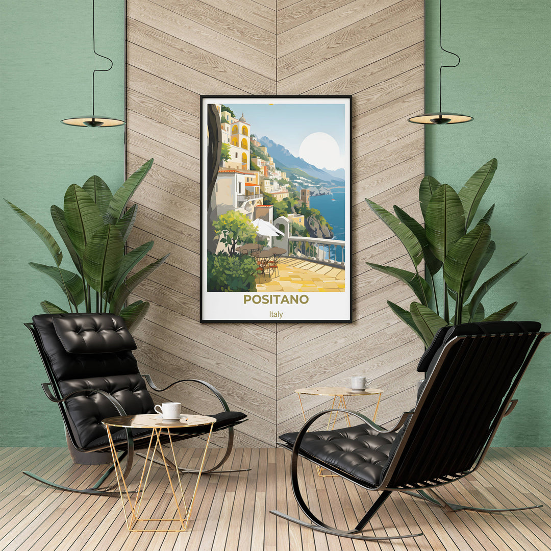 Mesmerizing Positano digital art capturing the essence of coastal living Transform your space with this Italy printable art for a serene ambiance