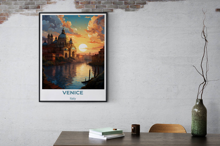 Stunning Venice panorama showcasing its charm. Embrace the allure of Italy with this Venice wall art, an ideal gift for any occasion.