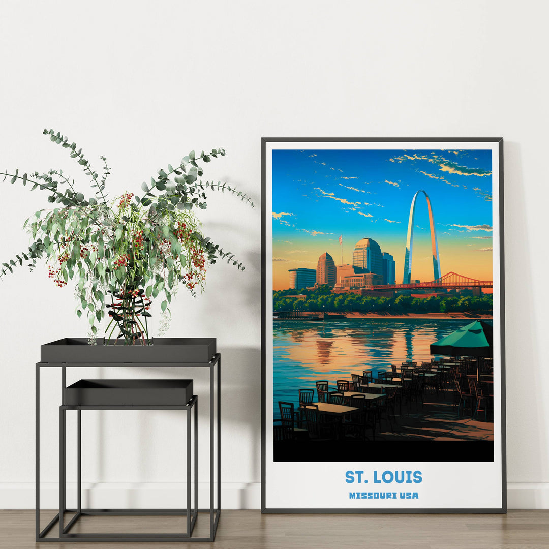 St. Louis map poster with intricate details of the city&#39;s layout. Ideal St. Louis artwork for exploring the city&#39;s neighborhoods. Missouri print for urban explorers.