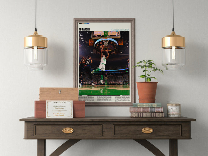 Celebrate Celtics Stars with this NBA Art: TD Garden Wall Art Featuring Jayson Tatum, Jaylen Brown, Al Horford, and More - Ideal Home Decor and Housewarming Present