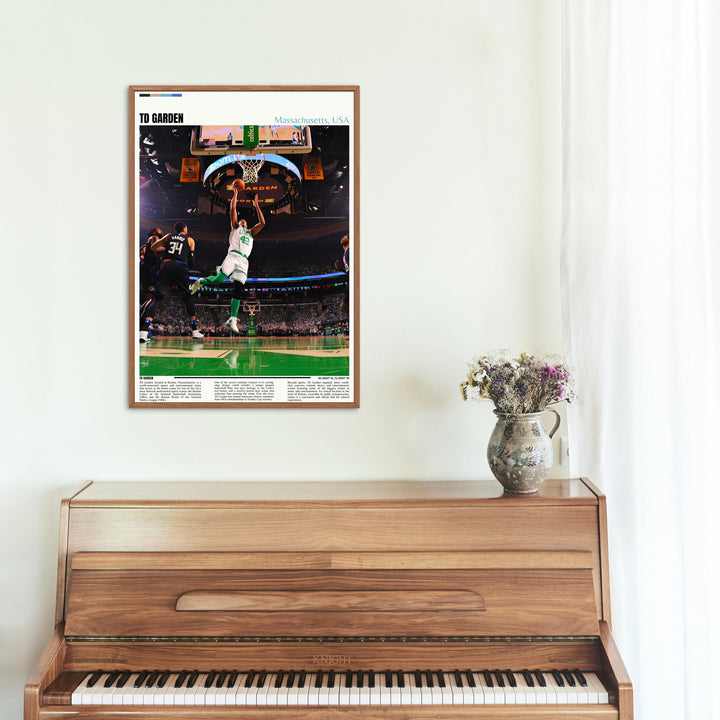 Boston Arena Beauty: TD Garden Print - Ideal NBA Art to Showcase Your Love for Celtics Basketball - Perfect for Home Decor