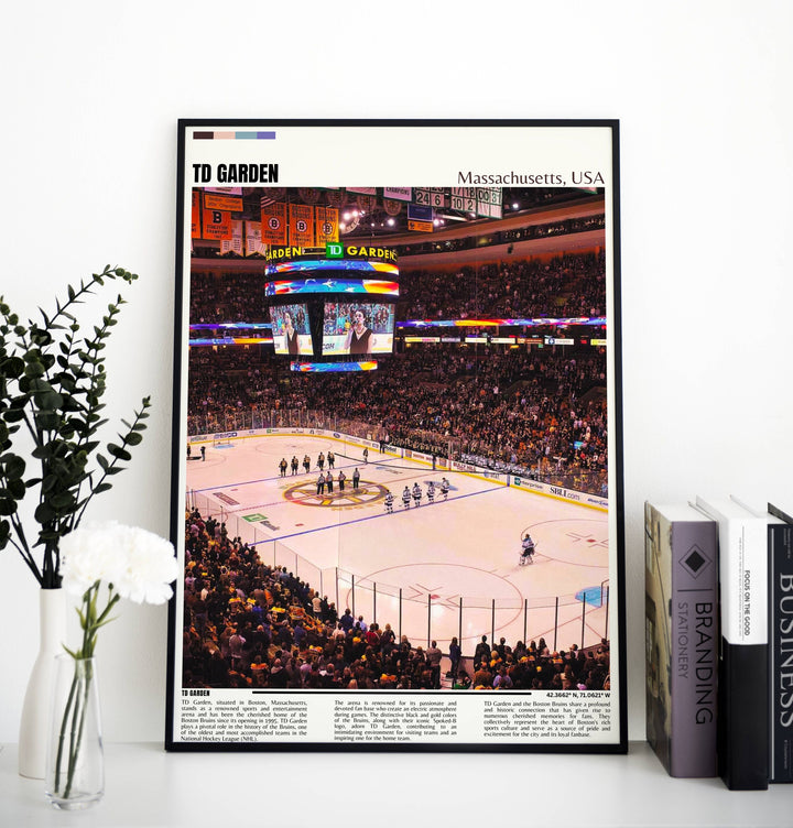 Elevate Your Home Decor with a Boston Bruins Art Print: TD Garden Poster - The Perfect Housewarming Gift for NHL Enthusiasts and Boston Sports Fans
