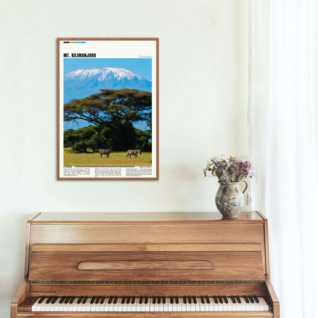 Immerse yourself in the wonder of Tanzania with this Mount Kilimanjaro print, a visual journey into the heart of Africa&#39;s natural beauty
