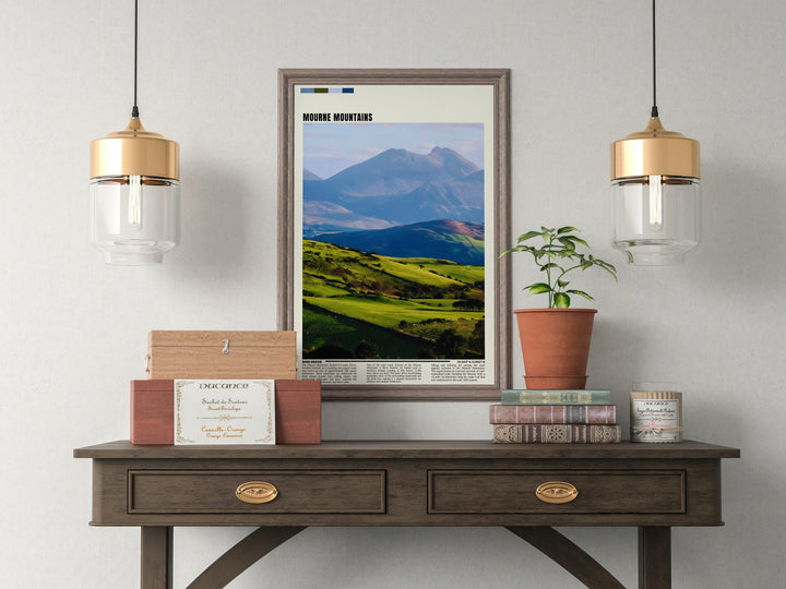 British Landmark Poster: The Serene Mourne Mountains - Perfect Housewarming Gift for Northern Ireland Enthusiasts