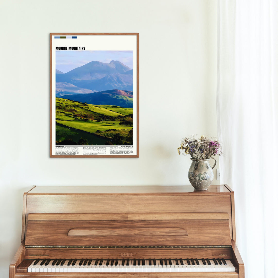 Mountain Wall Art: Tollymore Forest and County Down&#39;s Beauty in a Striking Northern Ireland Print - Perfect Gift