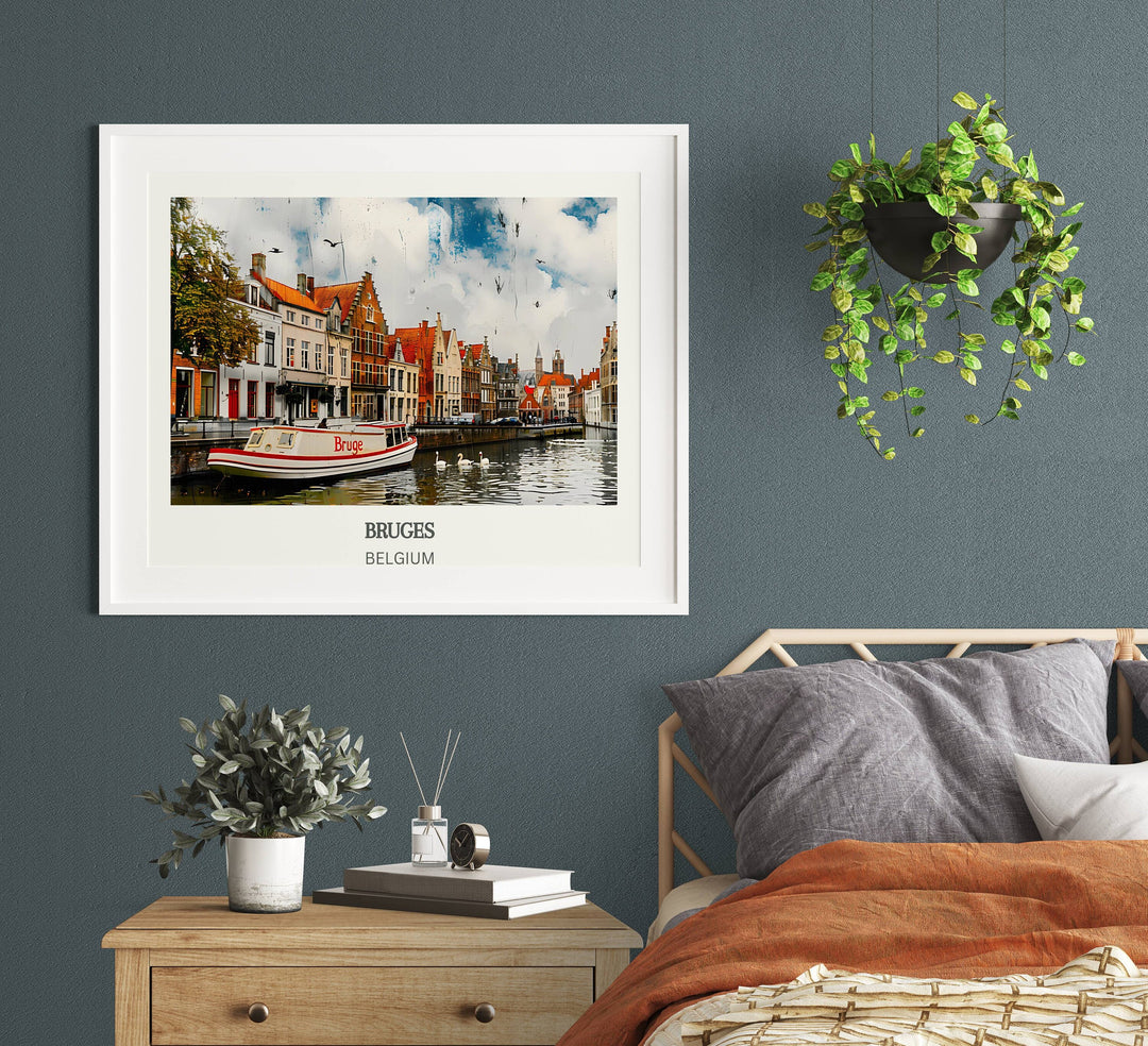 Bruges Gift Print: A timeless souvenir capturing the essence of Belgium. Perfect Bruges Wall Art for any space