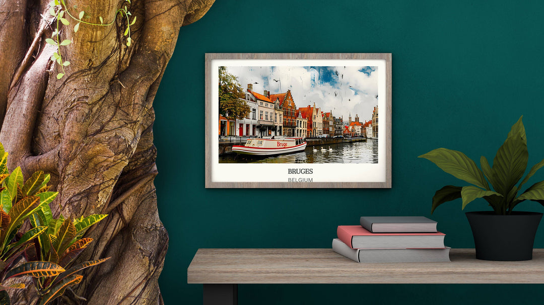 Enhance your space with the beauty of Bruges. Perfect Bruges Gift Print for travelers.