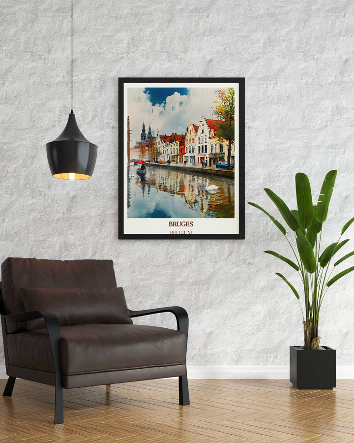 Transform your space with the allure of Bruges. Bruges Wall Art ideal for travel enthusiasts