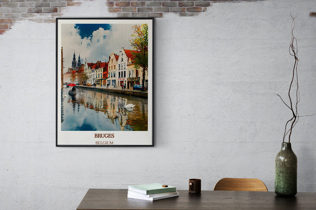 Add a touch of adventure to your walls with this Bruges Gift Print. Perfect Belgium Travel Print