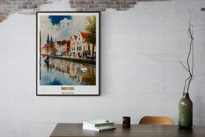 Add a touch of adventure to your walls with this Bruges Gift Print. Perfect Belgium Travel Print