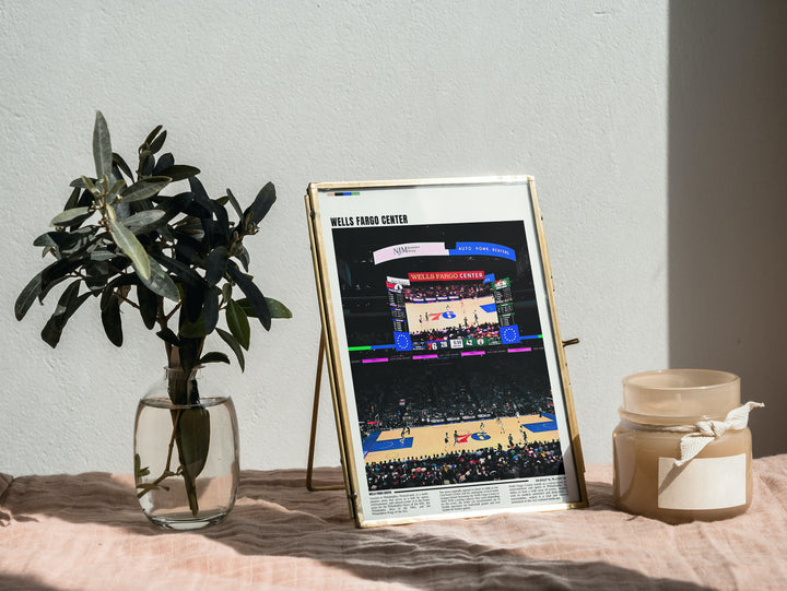 a picture of a basketball game in a glass vase