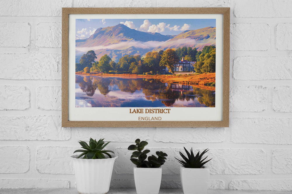 Charming Lake District Print bringing the beauty of England&#39;s countryside to life, perfect for adding character to any living space