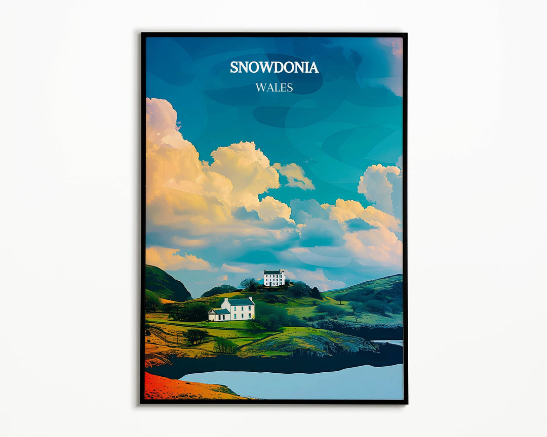 Snowdonia art: a vibrant portrayal of the National Parks beauty. Ideal for hikers & nature lovers. Perfect housewarming or travel-themed gift.