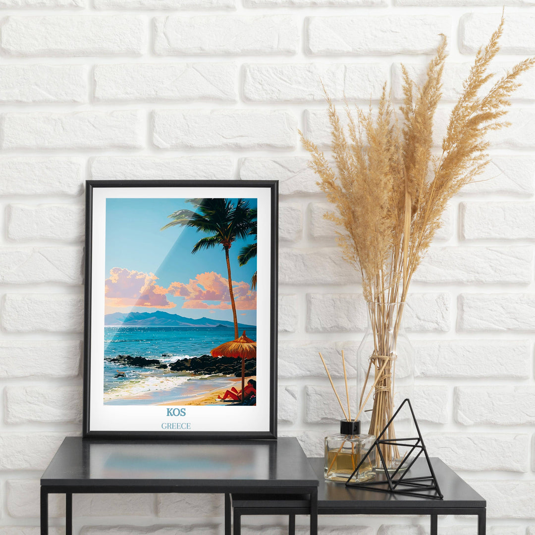 Transform your walls with this captivating Kos art gift, featuring the charm and allure of the Greek Islands.