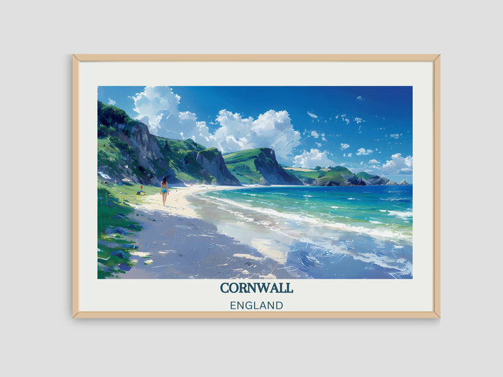 Exquisite digital print of Cornwall&#39;s coastal beauty. Ideal for gifting.