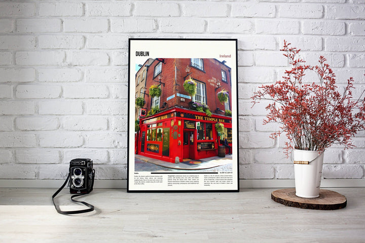 Dublin city poster showcasing its vibrant energy Perfect for decorating your home or office