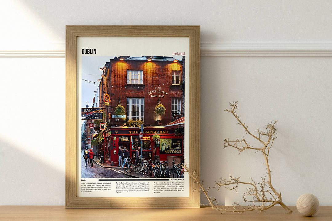 Experience Dublins charm with this city poster perfect for travelers Great gift option