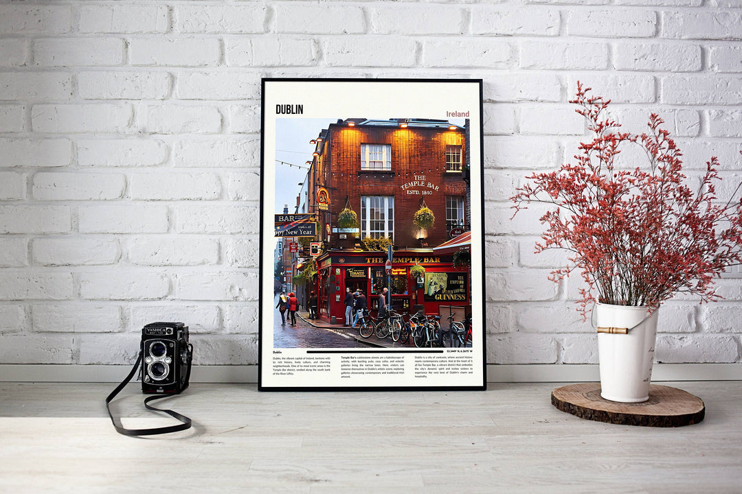 Dublin print highlights city landmarks Perfect addition to your home or office decor