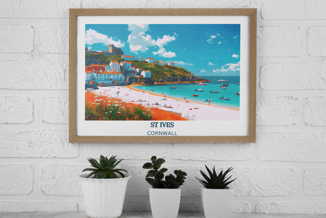 Our Glamorous St Ives Travel Print will consistently impact your living space by turning it into a cool and elegant place. Anyone who loves art or travelling would immediately become a big lover of this fantastic artwork.