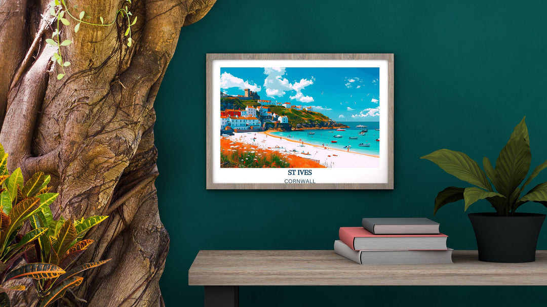 Our Glamorous St Ives Travel Print will consistently impact your living space by turning it into a cool and elegant place. Anyone who loves art or travelling would immediately become a big lover of this fantastic artwork.