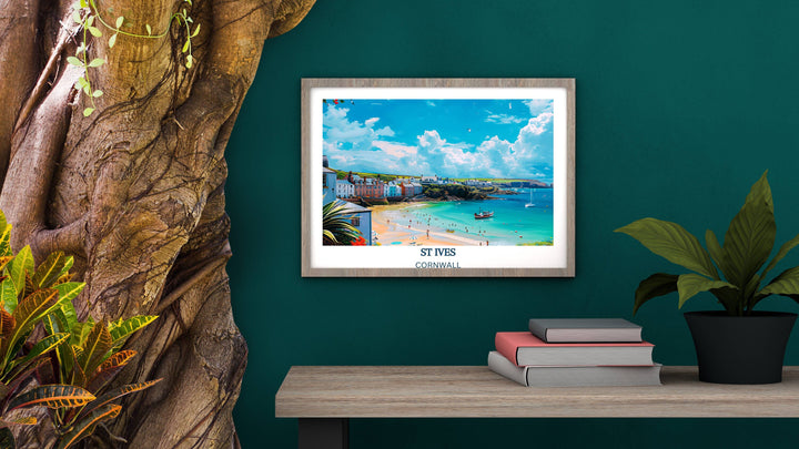 Our Glamorous St Ives Travel Print will consistently impact your living space by turning it into a cool and elegant place. Anyone who loves art or travelling would immediately become a big lover of this fantastic artwork.