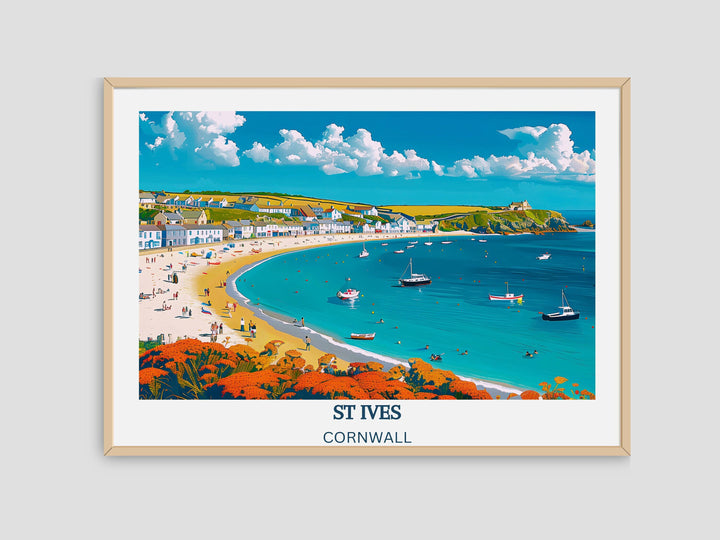 Our Glamorous St Ives Travel Print will consistently impact your living space by turning it into a cool and elegant place. Anyone who loves art or travelling would immediately become a big lover of this fantastic artwork.