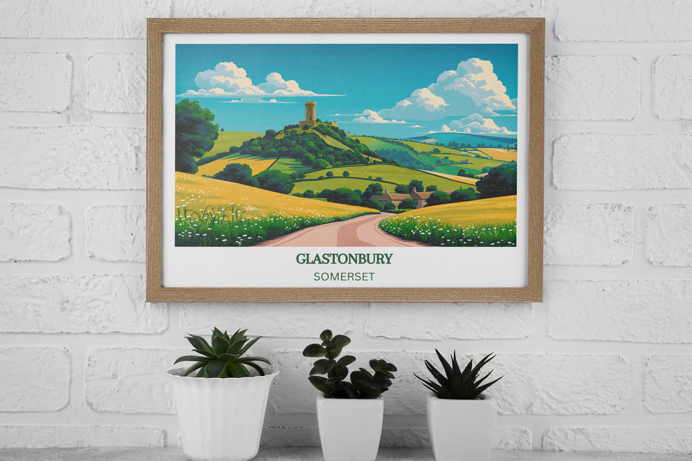 Our Glamorous Glastonbury Travel Print will consistently impact your living space by turning it into a cool and elegant place. Anyone who loves art or travelling would immediately become a big lover of this fantastic artwork.