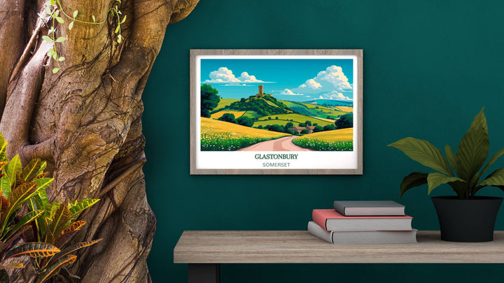 Our Glamorous Glastonbury Travel Print will consistently impact your living space by turning it into a cool and elegant place. Anyone who loves art or travelling would immediately become a big lover of this fantastic artwork.