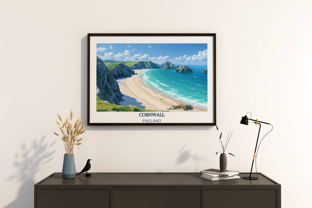 Our Glamorous Cornwall Travel Print will consistently impact your living space by turning it into a cool and elegant place. Anyone who loves art or travelling would immediately become a big lover of this fantastic artwork.