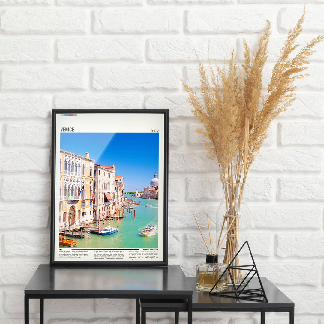 Captivating Italy photography art print perfect for wanderlust souls. Transport yourself to the charming streets of Venice with this beautiful print.