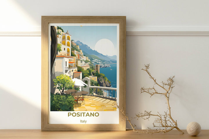 Chic Positano wall art bringing the allure of Italy to your home decor Enhance your walls with this printable art for a touch of Mediterranean flair