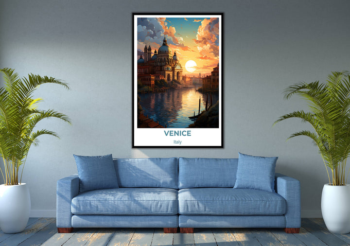 Captivating artwork featuring the beauty of Venice. Add elegance to your walls with this Venice artwork, perfect for any art lover.