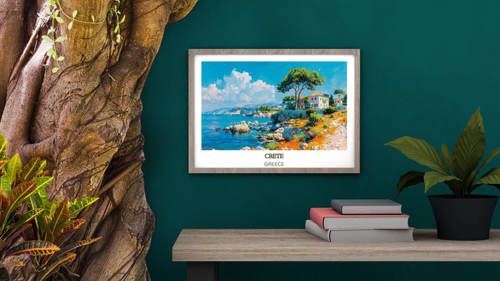 Our Glamorous Crete Travel Print will consistently impact your living space by turning it into a cool and elegant place. Anyone who loves art or travelling would immediately become a big lover of this fantastic artwork.