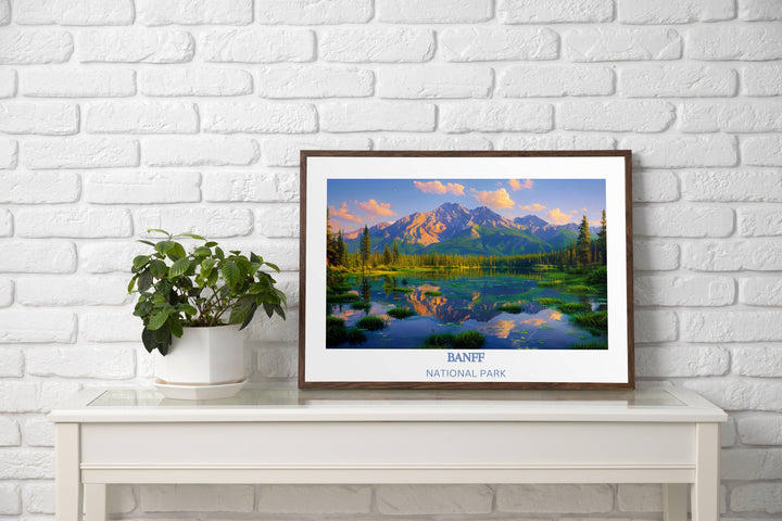 Our Glamorous Banff National Park Travel Print will consistently impact your living space by turning it into a cool and elegant place. Anyone who loves art or traveling would immediately become a big lover of this fantastic artwork.