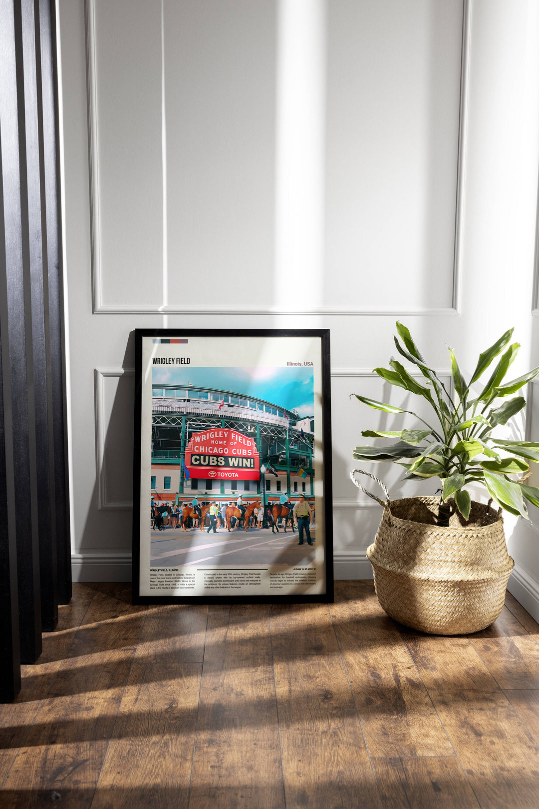 Retro MLB Poster: Vintage Cubs Wall Art of Wrigley Field. Chicago Cubs Print Perfect for MLB Fans and Chicago Art Collectors