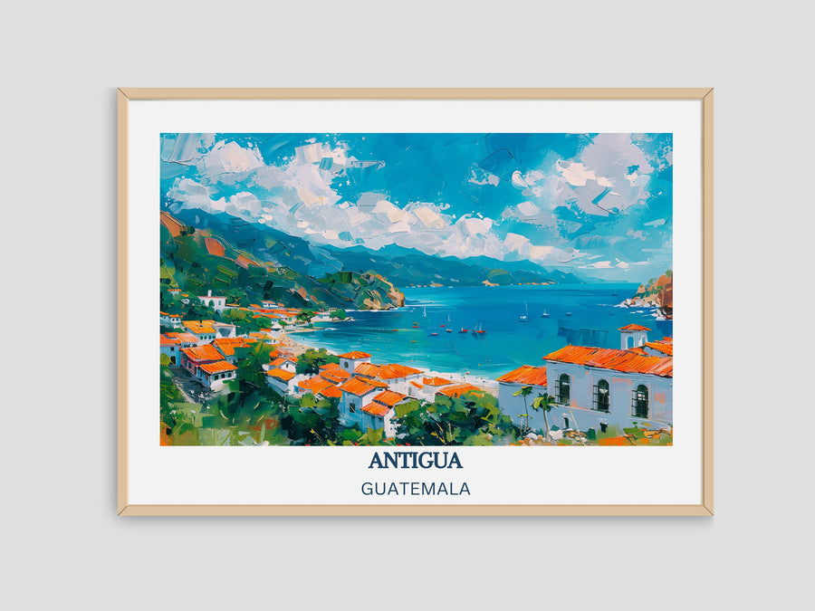Our Glamorous Antigua Guatemala Wall Art would consistently impact your living space by turning it into a cool and elegant place. Anyone who loves art or traveling would immediately become a big lover of this fantastic artwork.