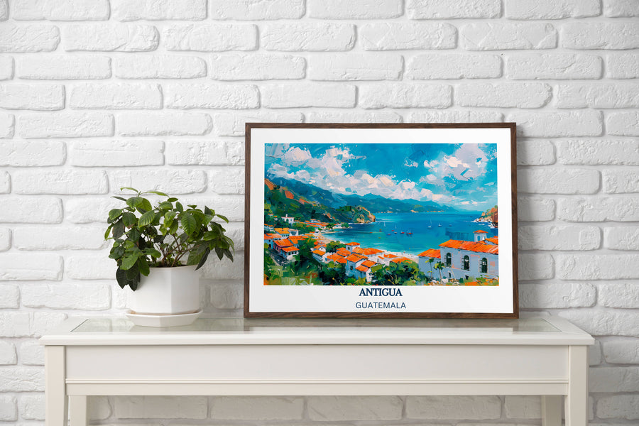 Our Glamorous Antigua Guatemala Wall Art would consistently impact your living space by turning it into a cool and elegant place. Anyone who loves art or traveling would immediately become a big lover of this fantastic artwork.