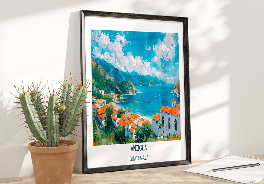 Our Glamorous Antigua Guatemala Wall Art would consistently impact your living space by turning it into a cool and elegant place. Anyone who loves art or traveling would immediately become a big lover of this fantastic artwork.