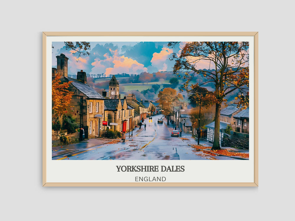 Gift the Tranquility of Yorkshire Dales with this Art Print, an Ideal UK Housewarming Gesture.