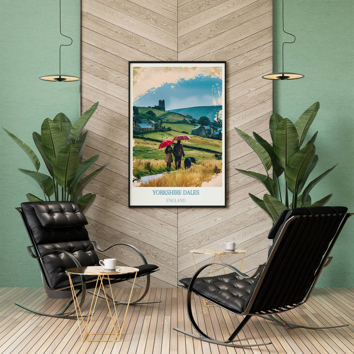 Enhance Your Space with Dales Art Gift: Yorkshire Dales Print, a Timeless UK Housewarming Present.
