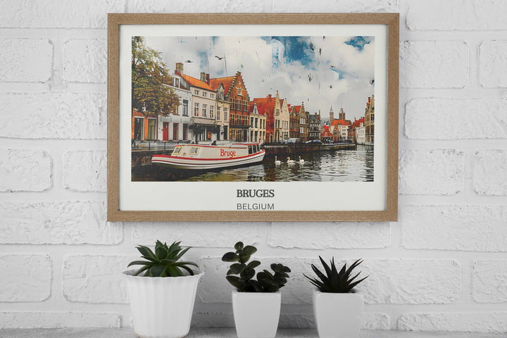Enrich your decor with this captivating Bruges Wall Art. Belgium Wall Art perfect for adventurer