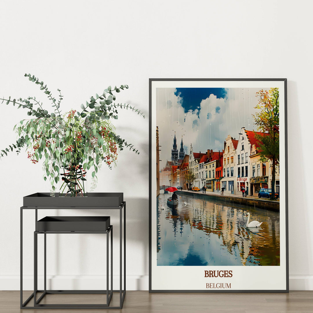 Adorn your walls with the magic of Bruges. Belgium Wall Decor perfect for travel lovers