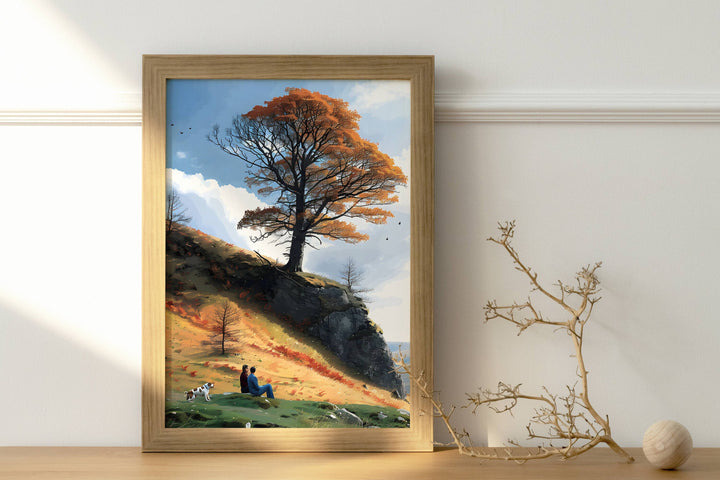 English Countryside Charm: Bring the beauty of Northumberland into homes with this Sycamore Gap art, a thoughtful housewarming gesture