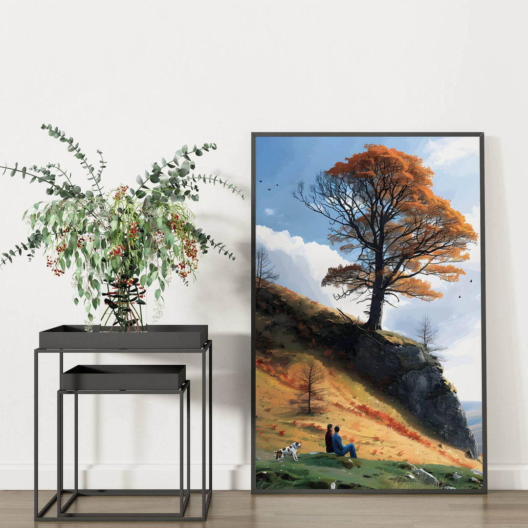Northumberland Essence: Gift the allure of the English coast with this Sycamore Gap poster, a thoughtful choice for housewarming occasions
