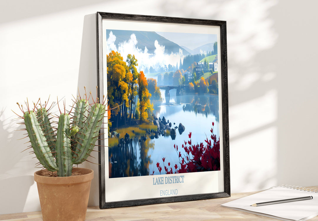 Dynamic England Wall Art featuring a stunning portrayal of the Lake District, offering a delightful focal point for your home decor